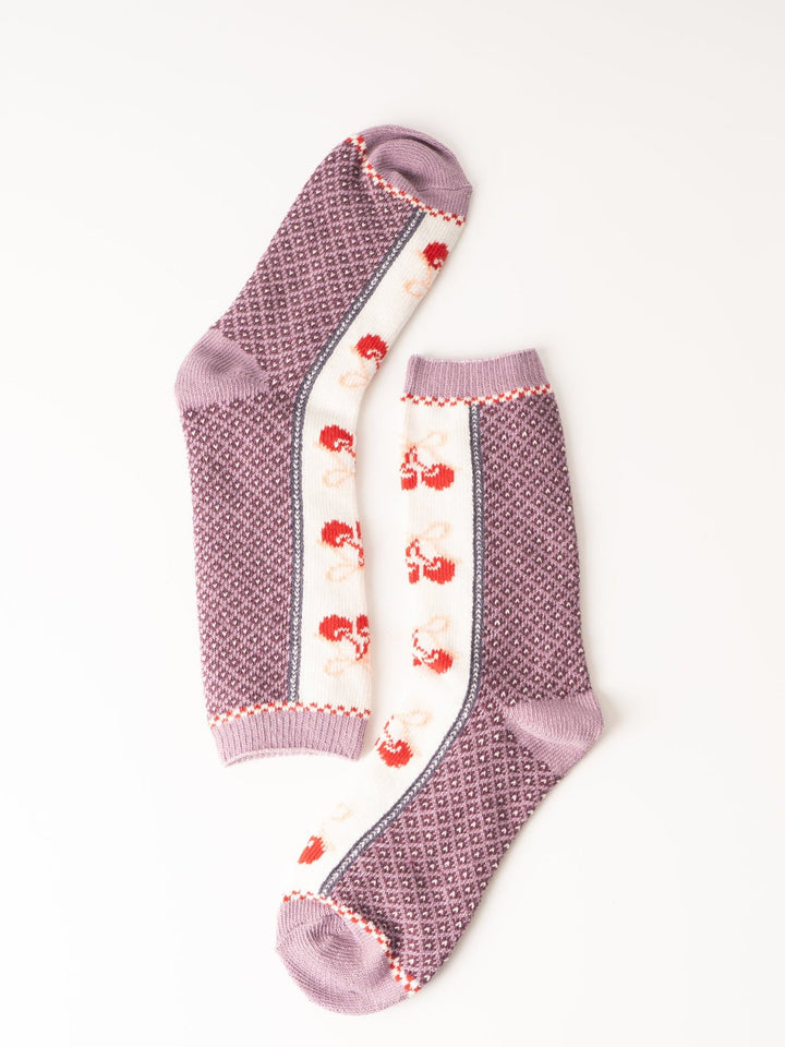 Women's Cherry and Multi Pattern Socks - Heyday