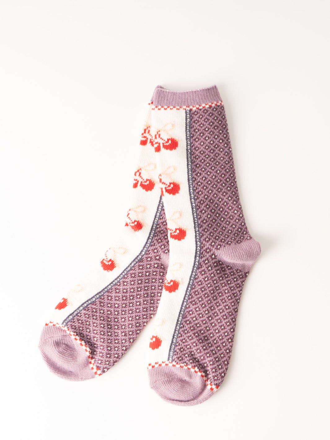 Women's Cherry and Multi Pattern Socks - Heyday