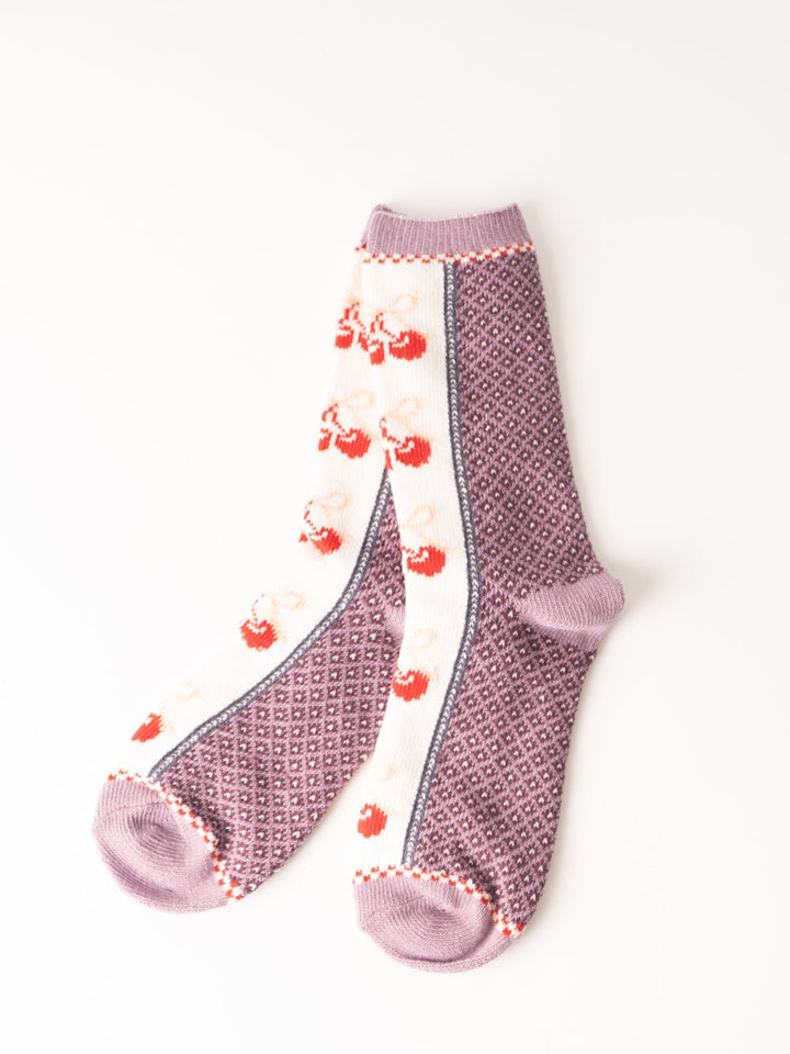 Women's Cherry and Multi Pattern Socks - Heyday