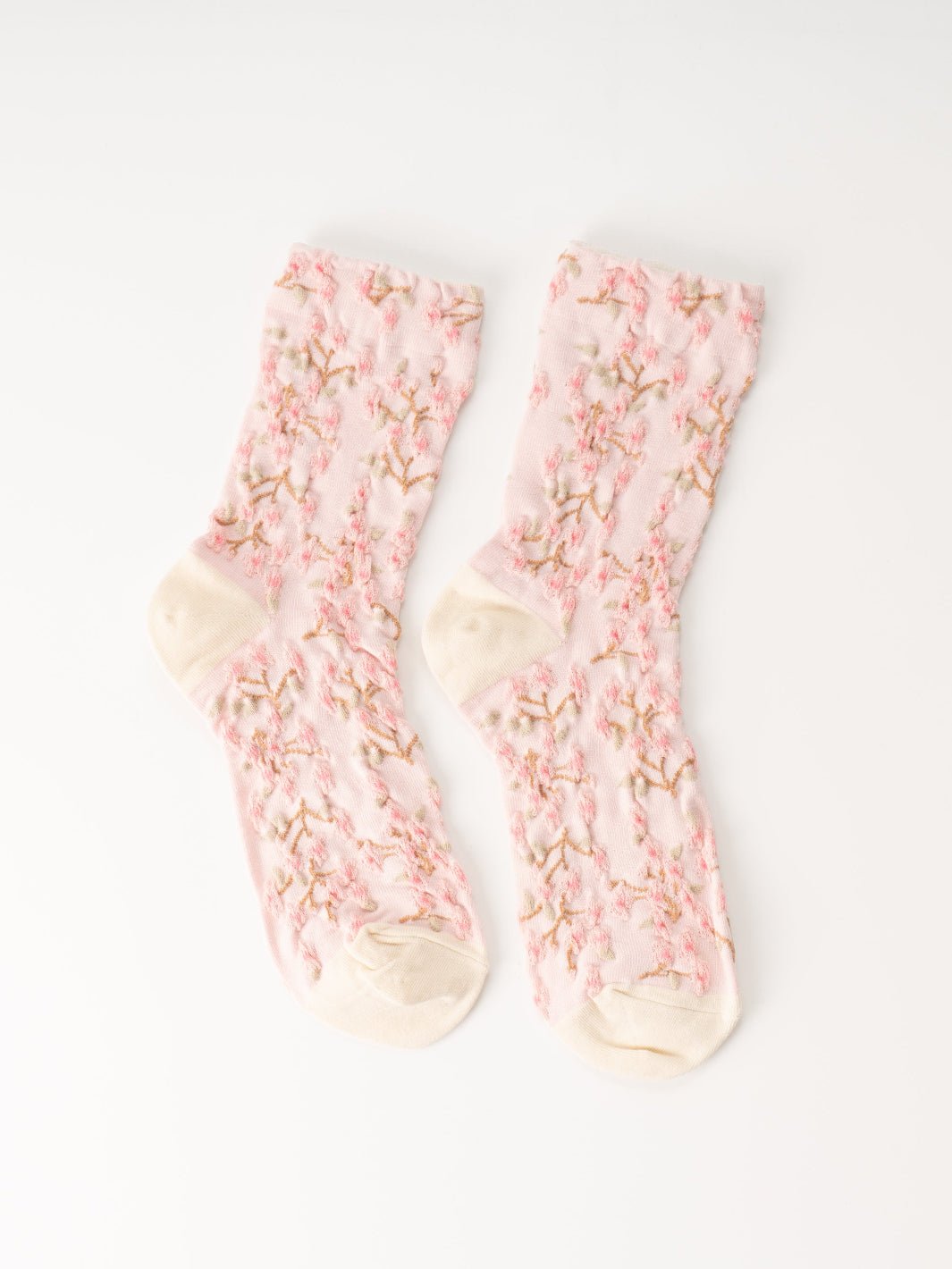 Women's Pink Spring Blossom Socks - Heyday