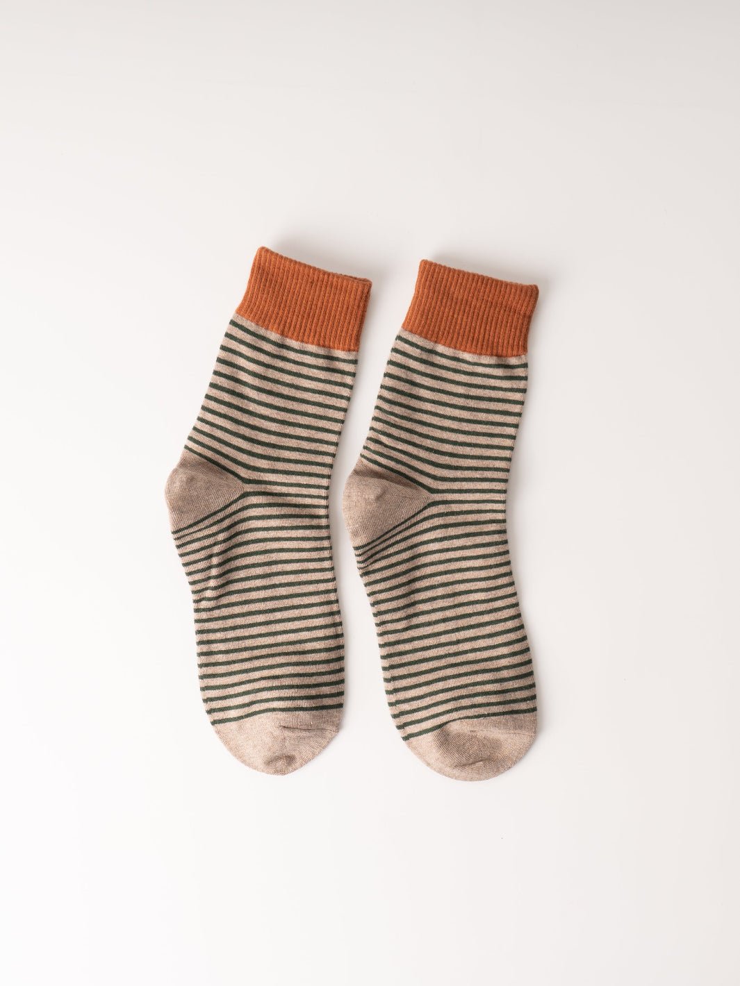 Women's Rust Mocha Stripe Socks - Heyday