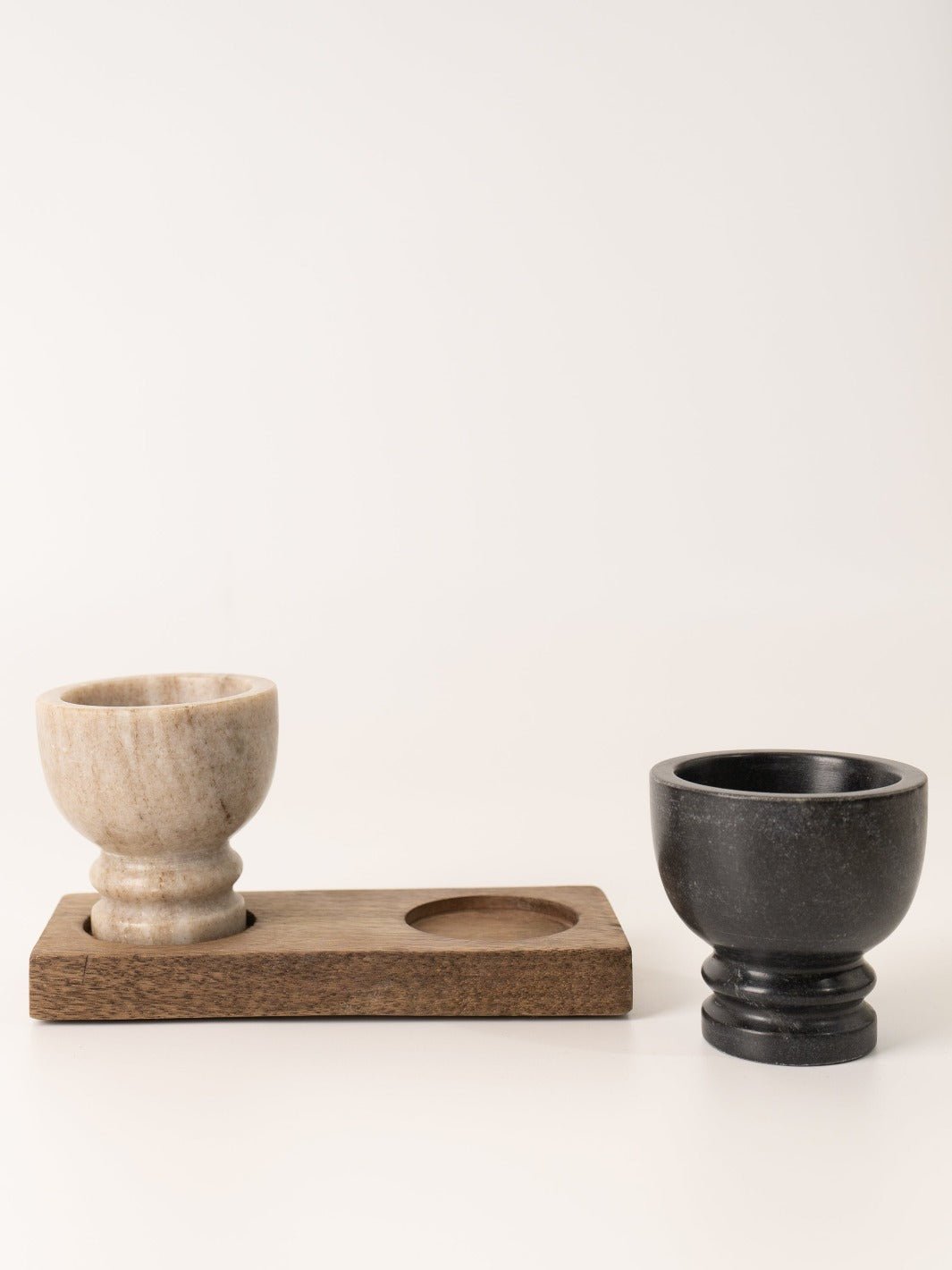 Wood Tray with Marble Bowls - Heyday