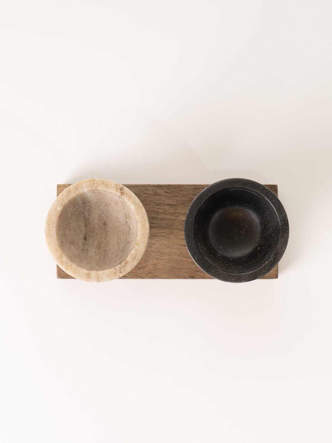 Wood Tray with Marble Bowls - Heyday