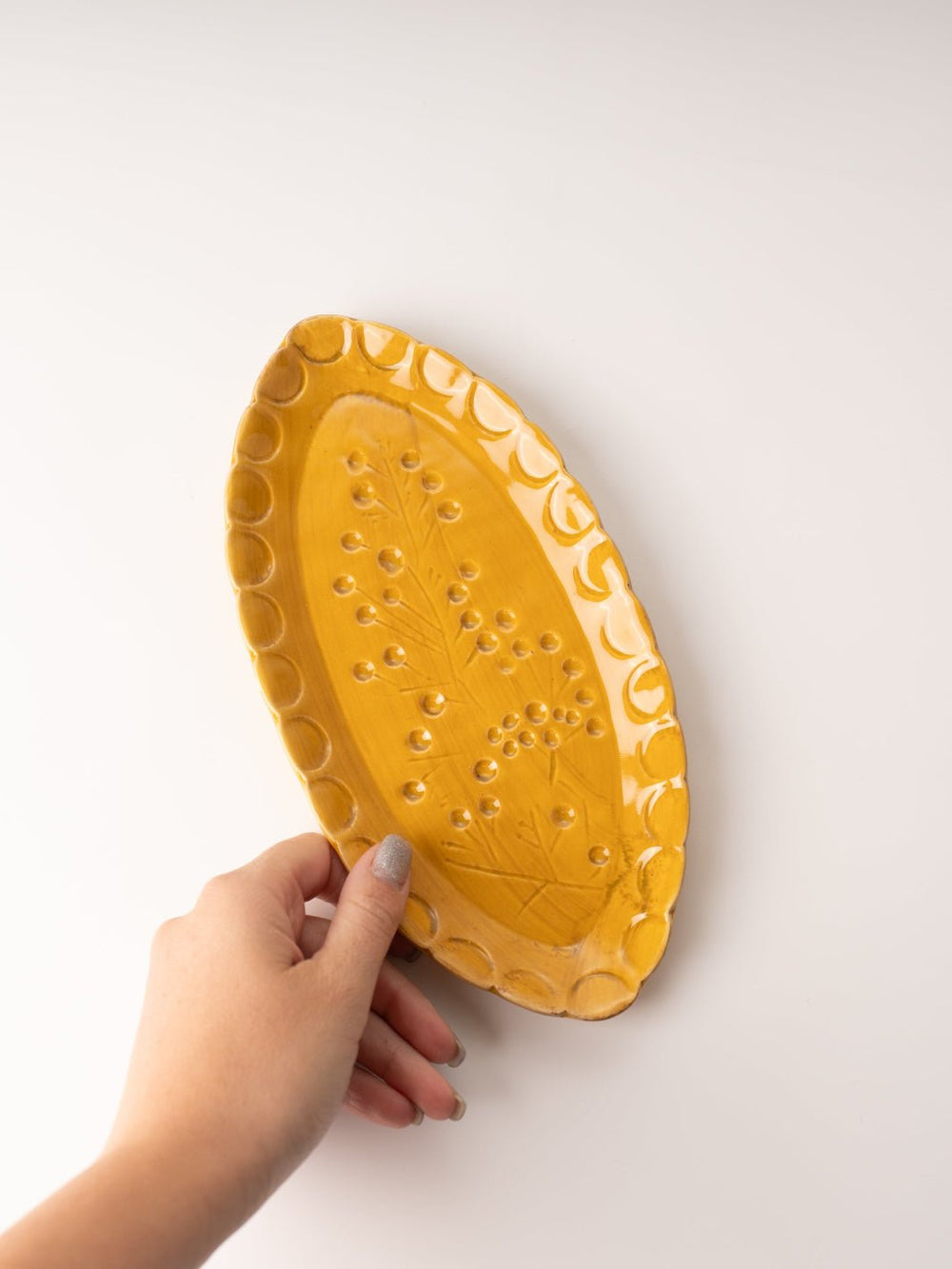 Yellow Oval Stoneware Dish - Heyday