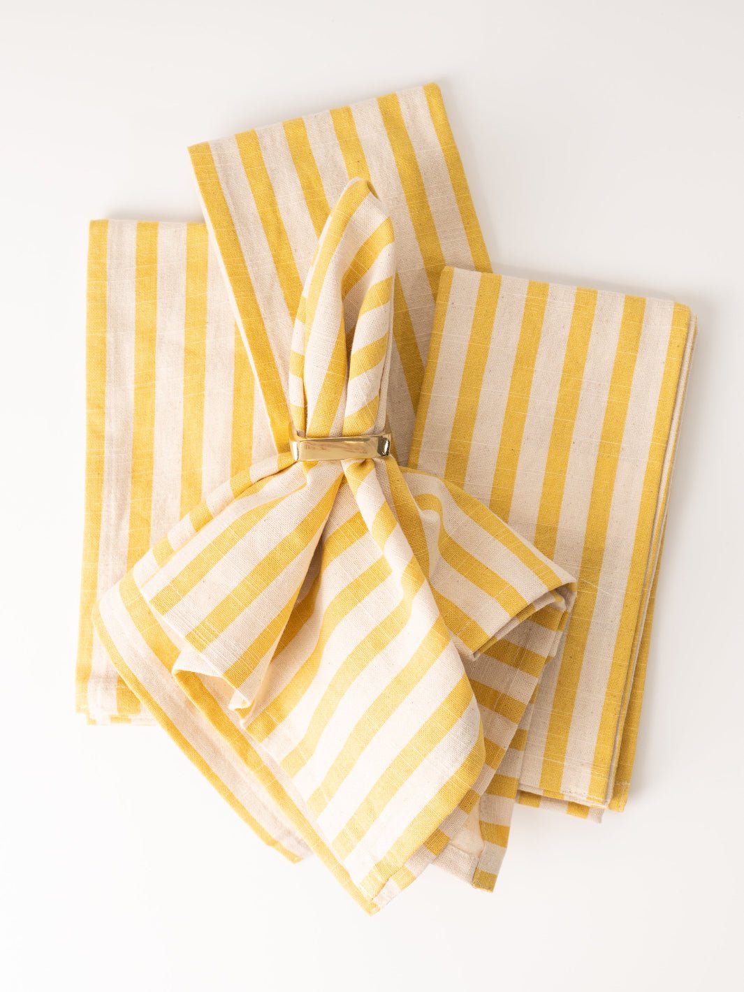 Yellow Strip Napkin Set - Heyday