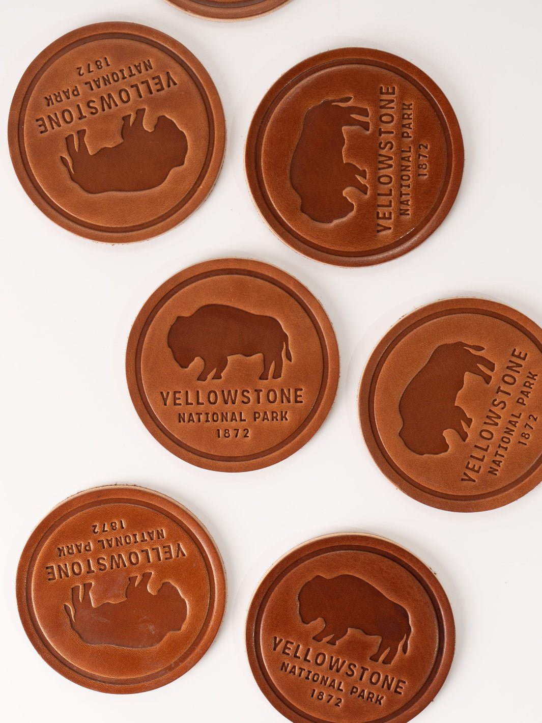 Yellowstone National Park Leather Coaster - Heyday