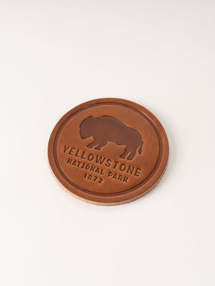 Yellowstone National Park Leather Coaster - Heyday