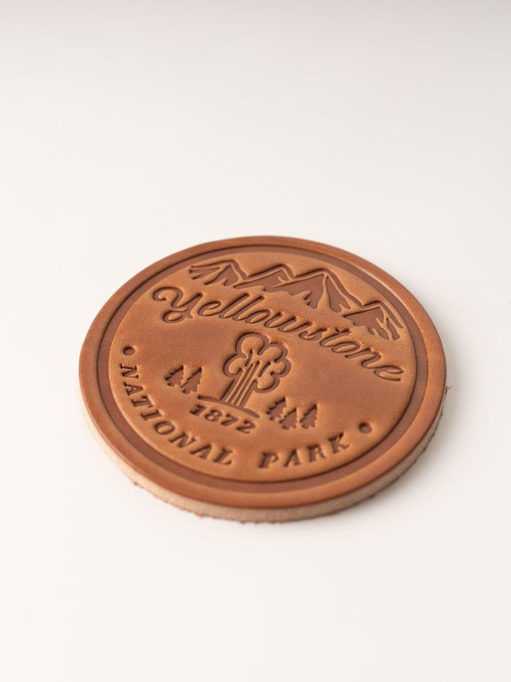 Yellowstone Old Faithful Leather Coaster - Heyday