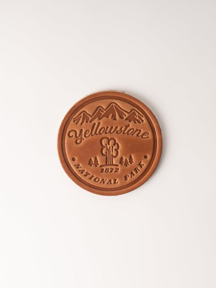 Yellowstone Old Faithful Leather Coaster - Heyday