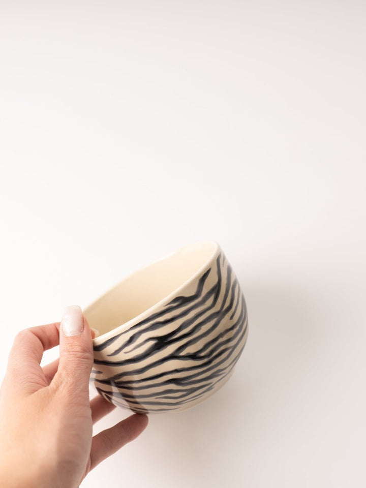Zebra Print Stoneware Bowl - Heyday