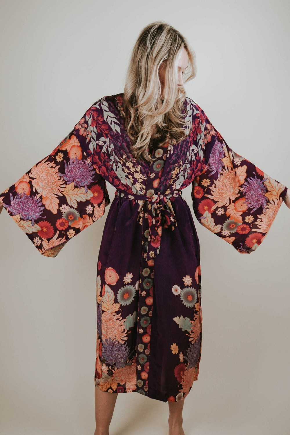 Amethyst Wisteria Kimono Gown - Heyday