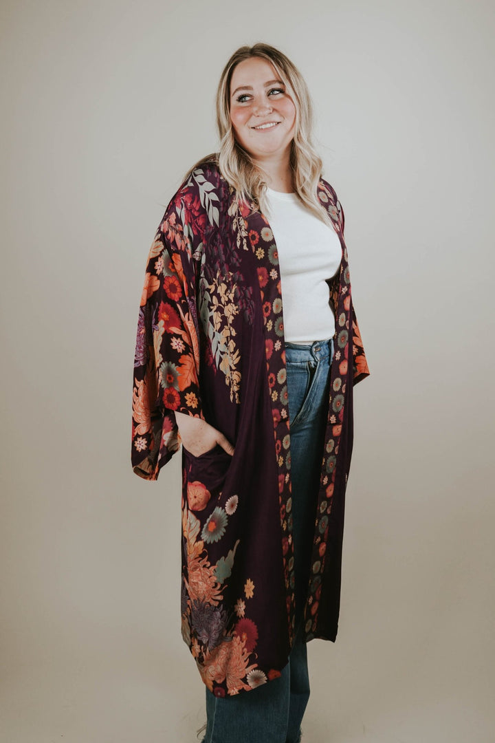 Amethyst Wisteria Kimono Gown - Heyday