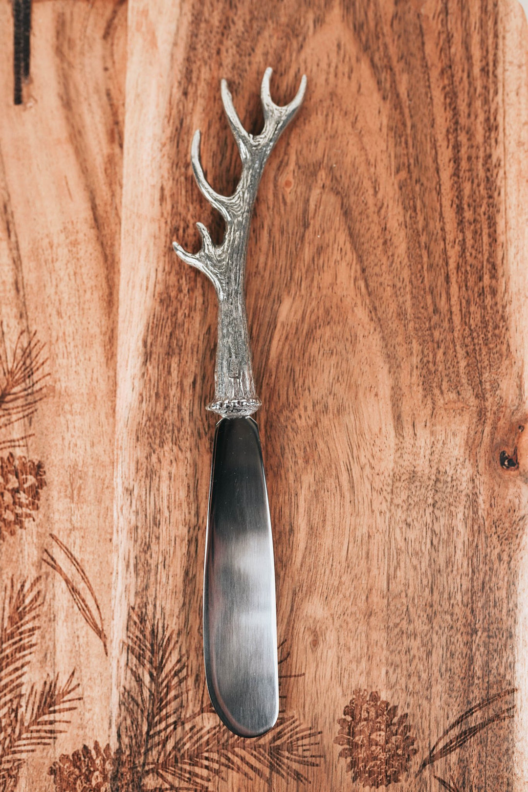 Antler Silver Pewter Butter + Cheese Knife - Heyday