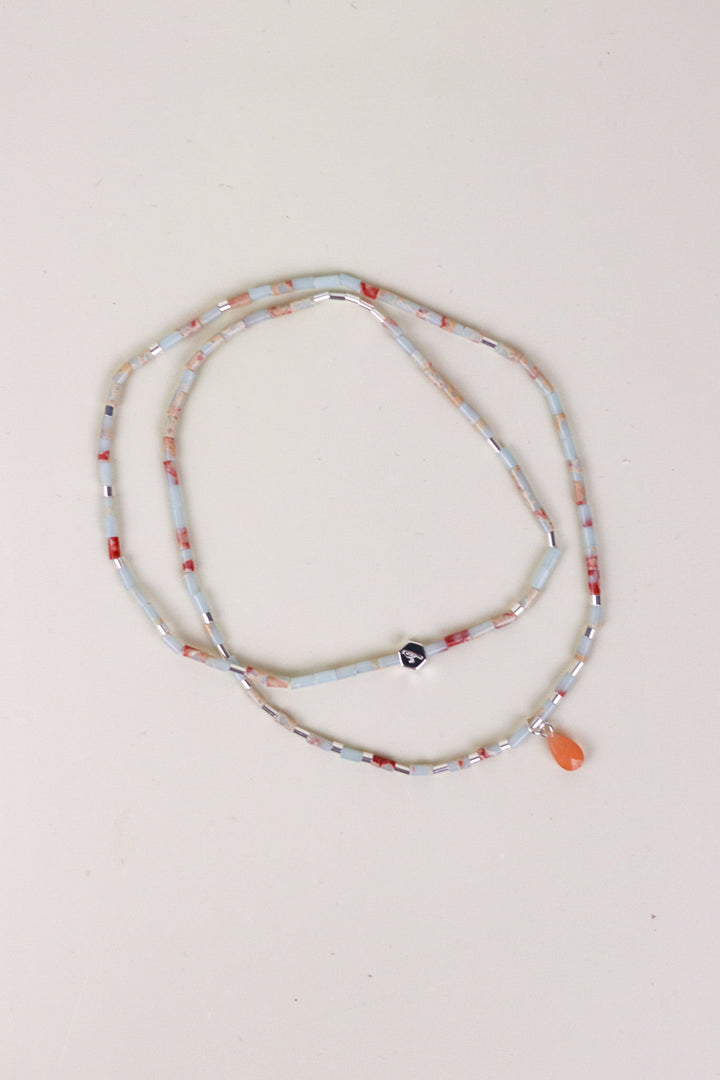 Aqua Terra + Sunstone Wrap Bracelet - Heyday