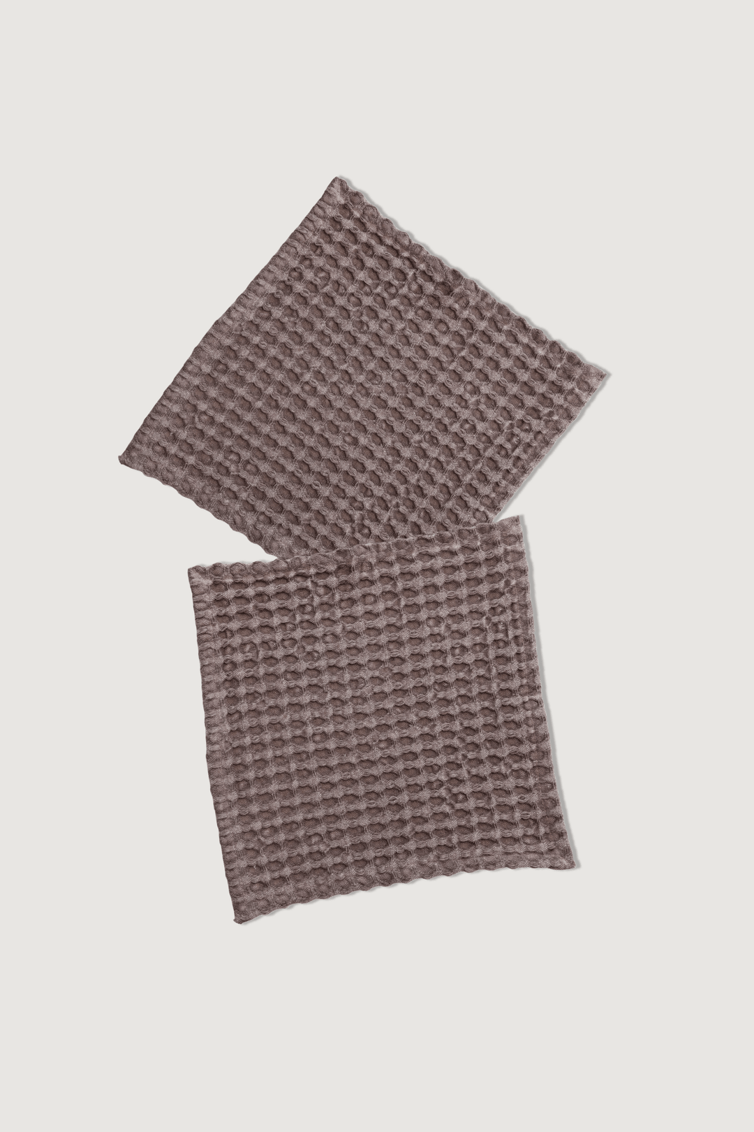 Aubergine Stonewashed Waffle Dishcloth Set - Heyday