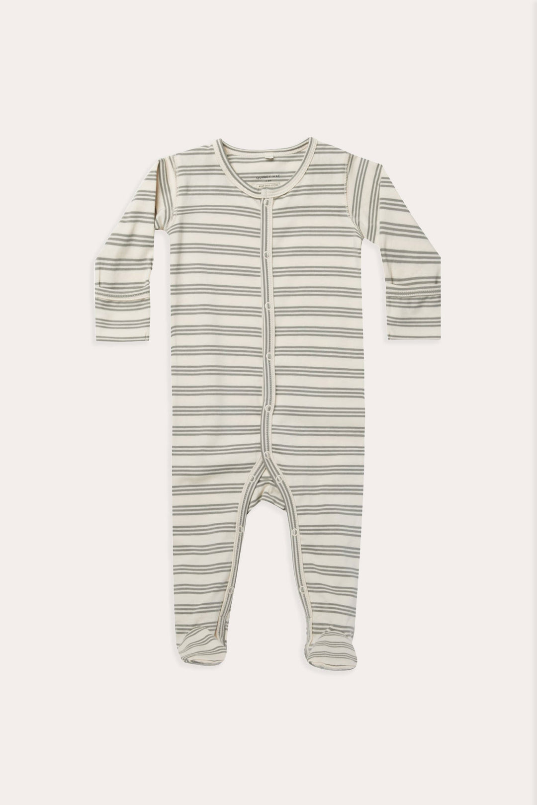 Basil Stripe Footie Pajama - Heyday