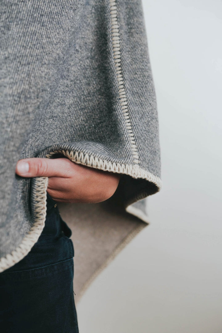 Black + Beige Emma Poncho - Heyday