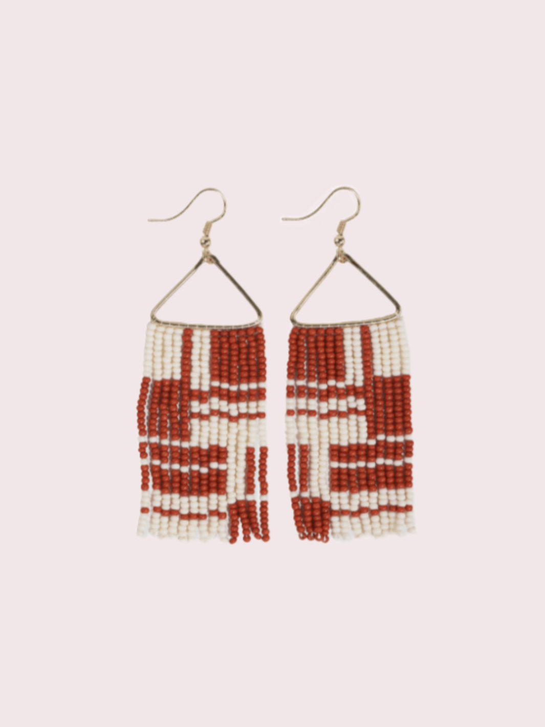 Burnt orange tassel earrings online