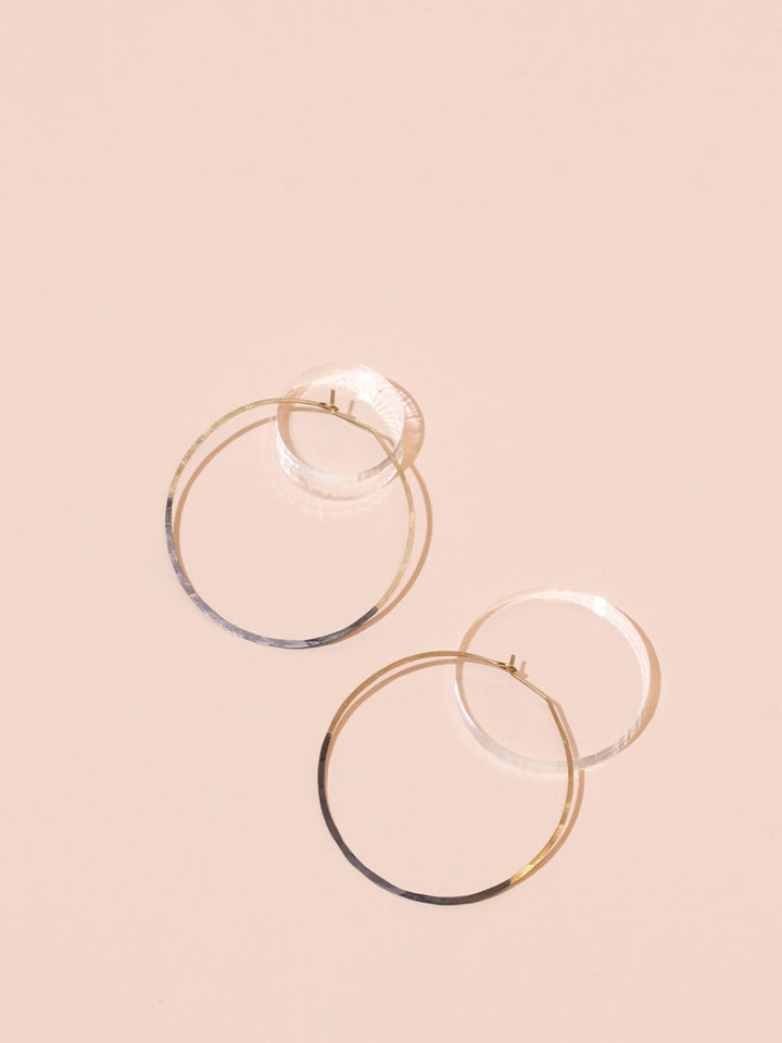 Circle Bronze + Navy Earrings - Heyday