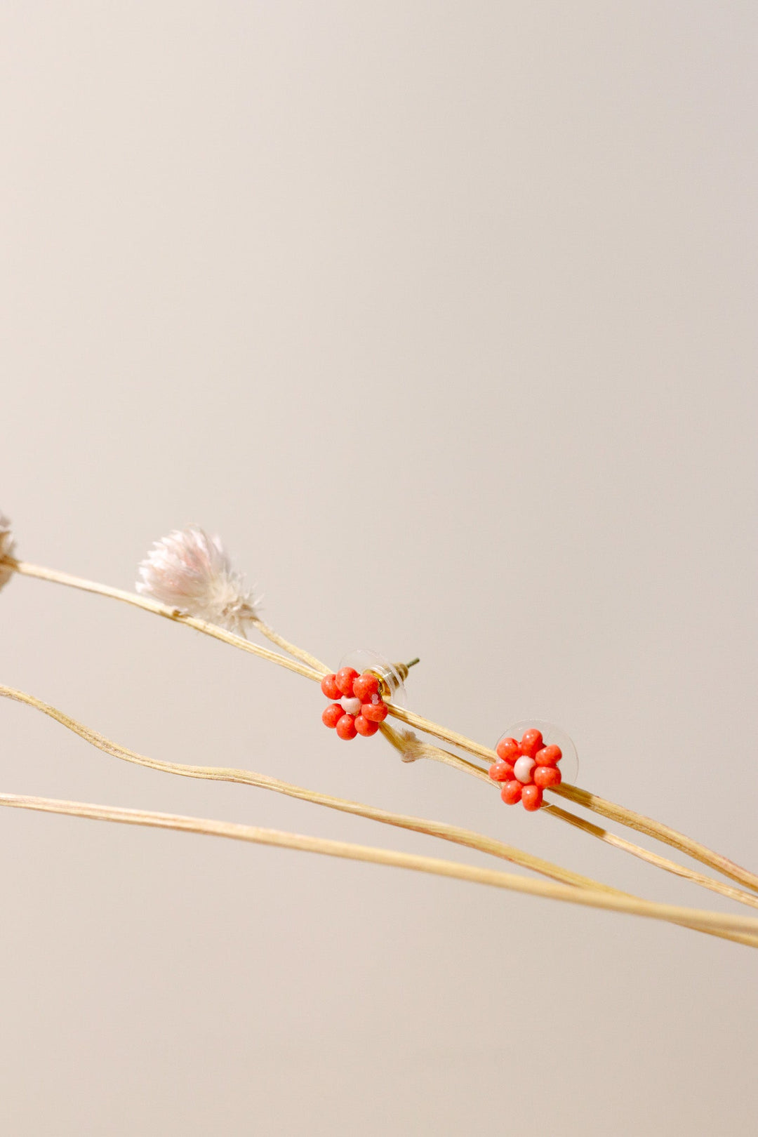 Coral Petite Flower Earrings - Heyday