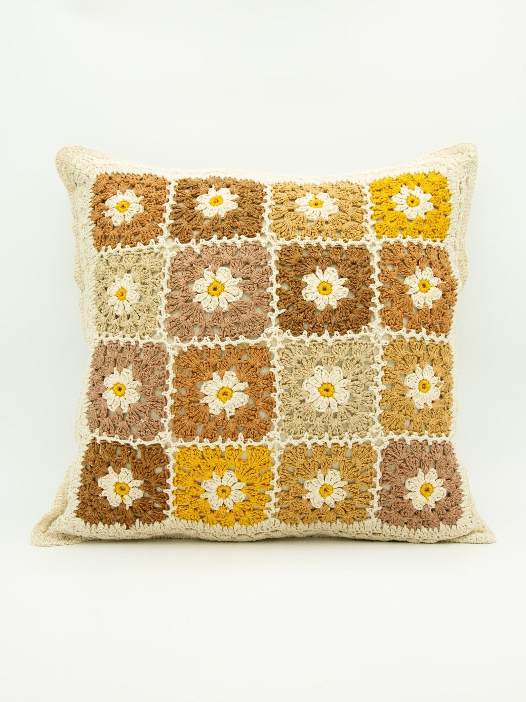 Crocheted Granny Square Pillow - Heyday