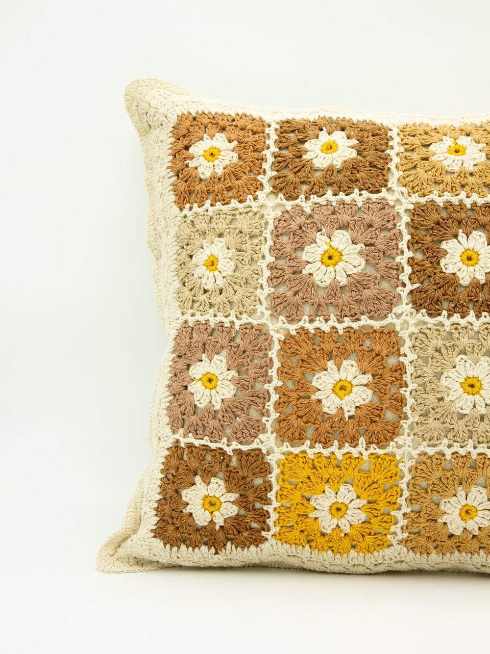 Crocheted Granny Square Pillow - Heyday
