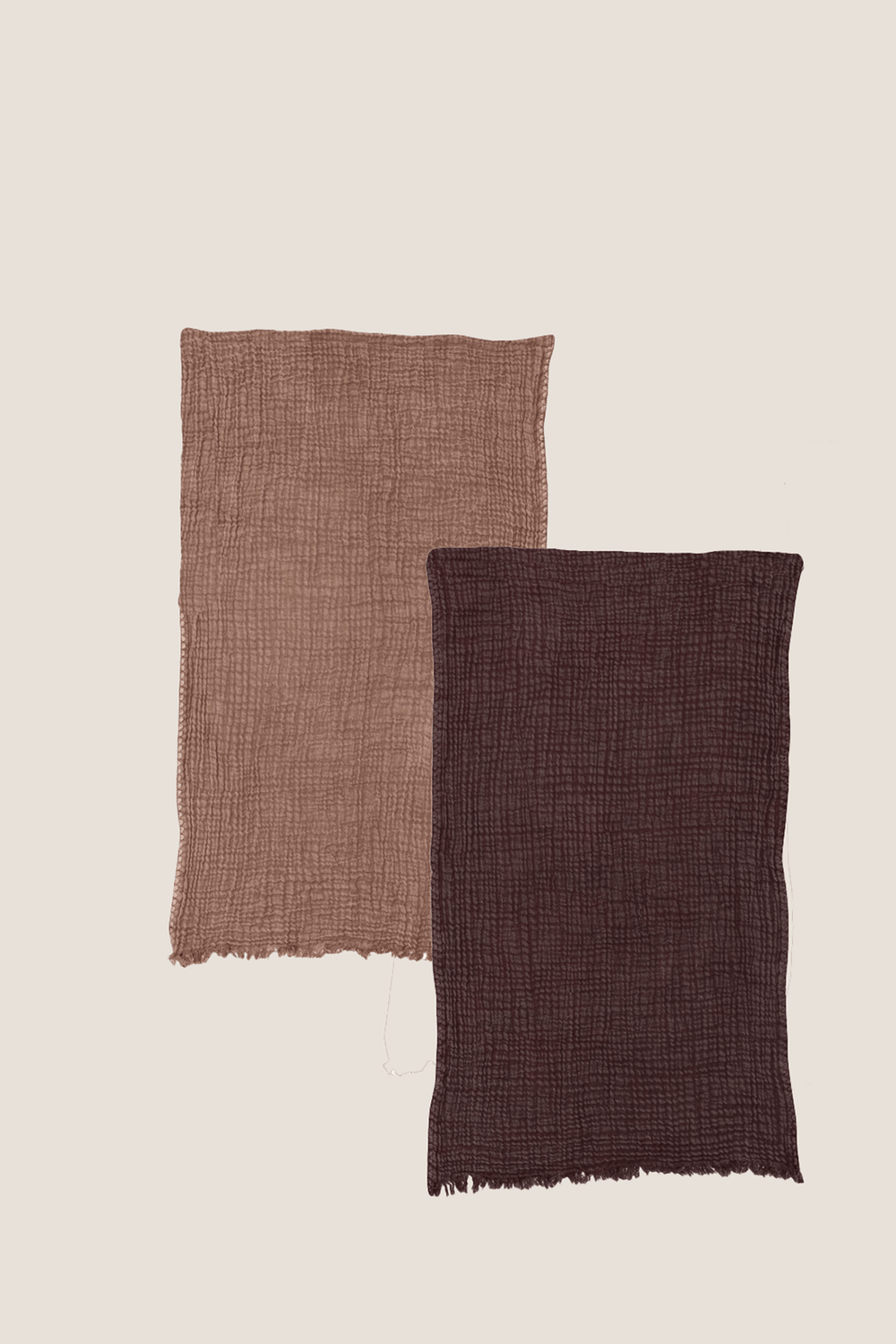 Embroidered Fringe Cotton Tea Towels Set - Heyday
