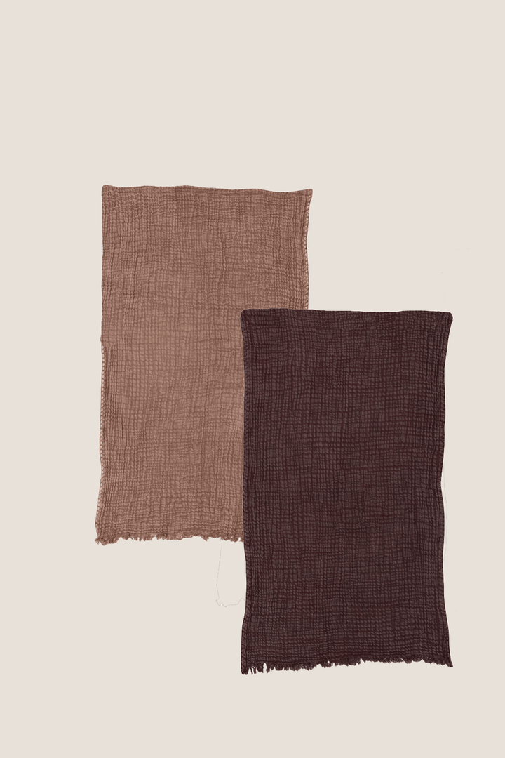 Embroidered Fringe Cotton Tea Towels Set - Heyday