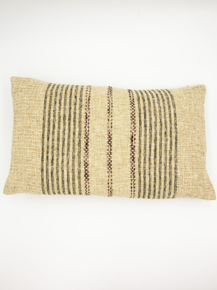 Embroidered Stripe Lumbar Pillow - Heyday