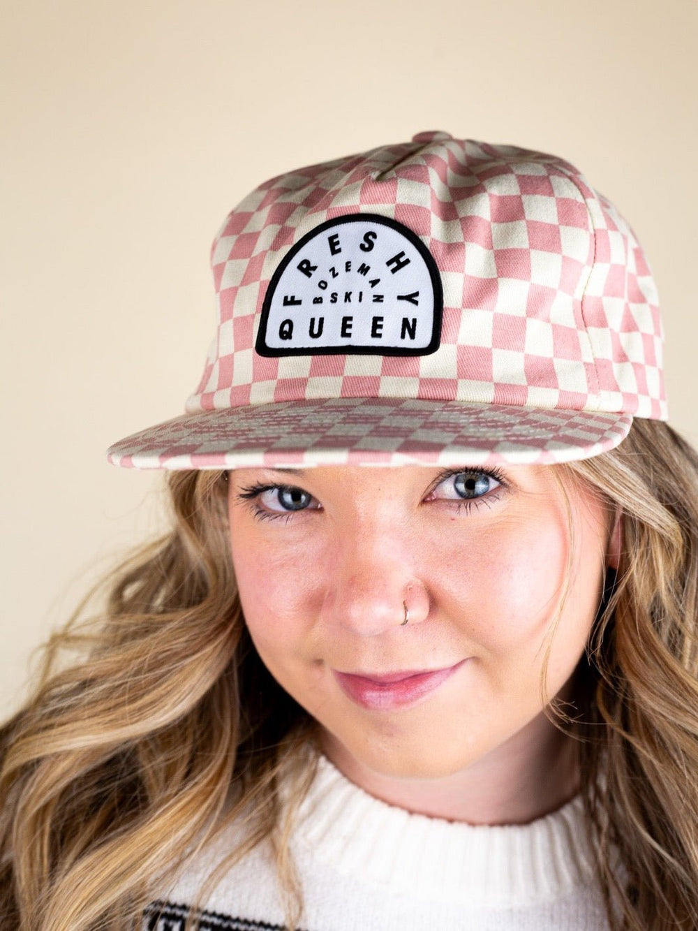 Freshy Queen Pink Checkerboard Hat - Heyday