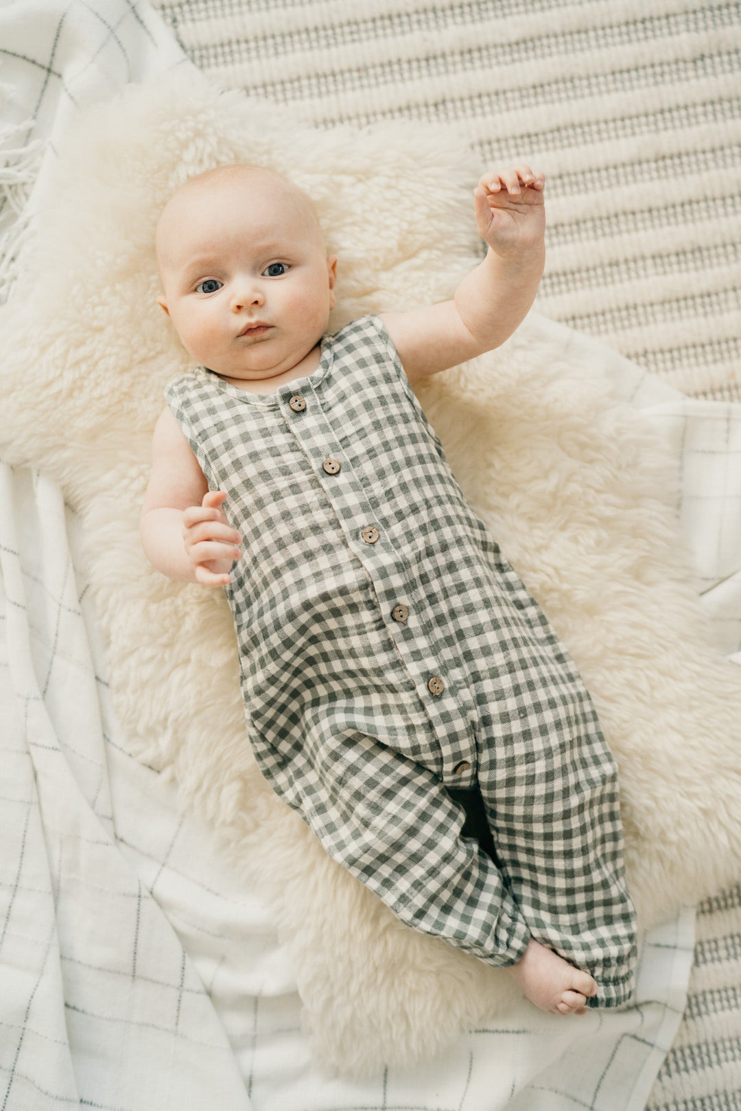 Gingham Woven Jumpsuit - Heyday