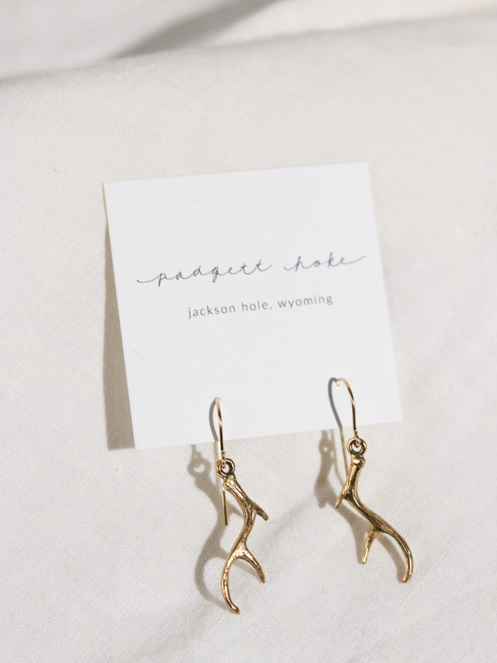 Gold Antler Dangle Earrings - Heyday