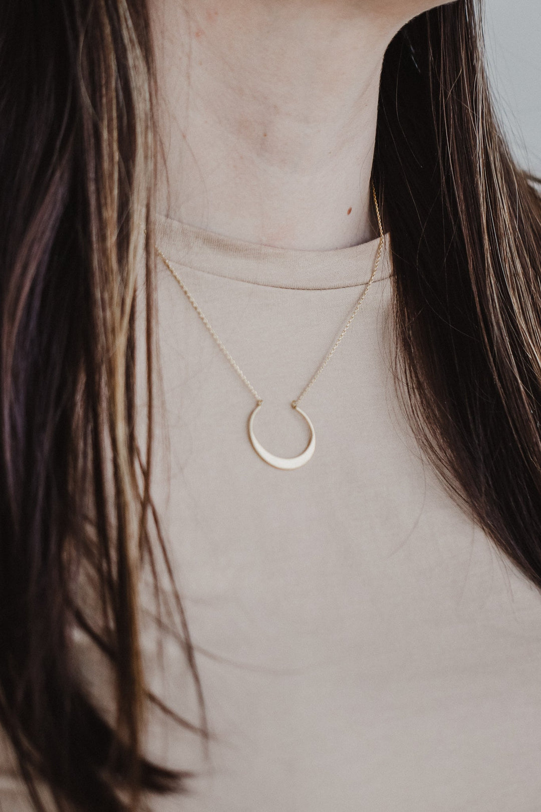 Gold Crescent Necklace - Heyday