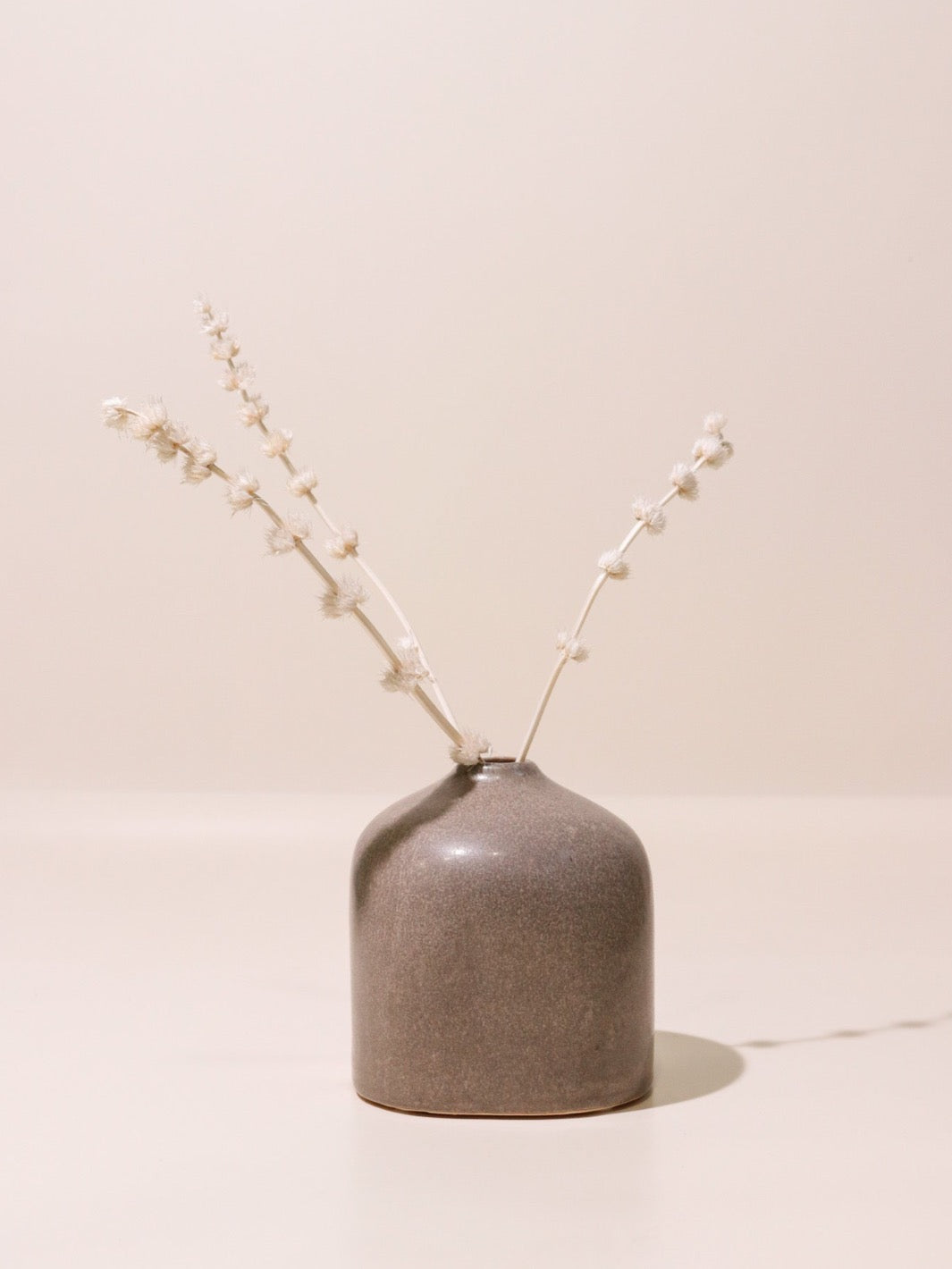 Grey Round Stoneware Vase - Heyday