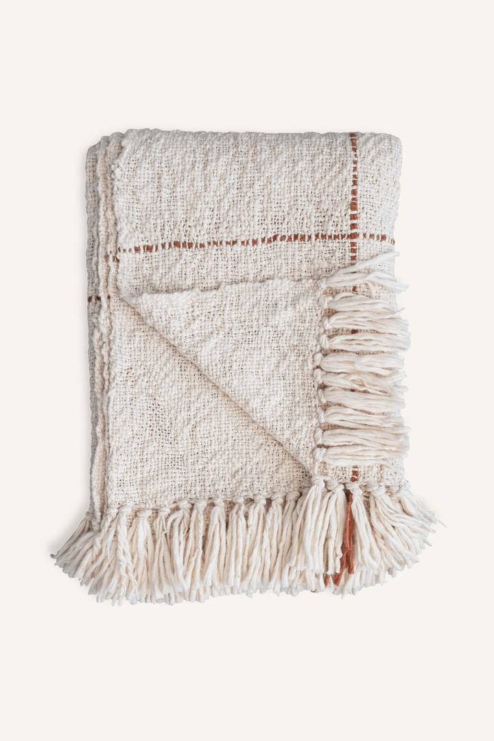 Grid Cotton Slub Throw - Heyday