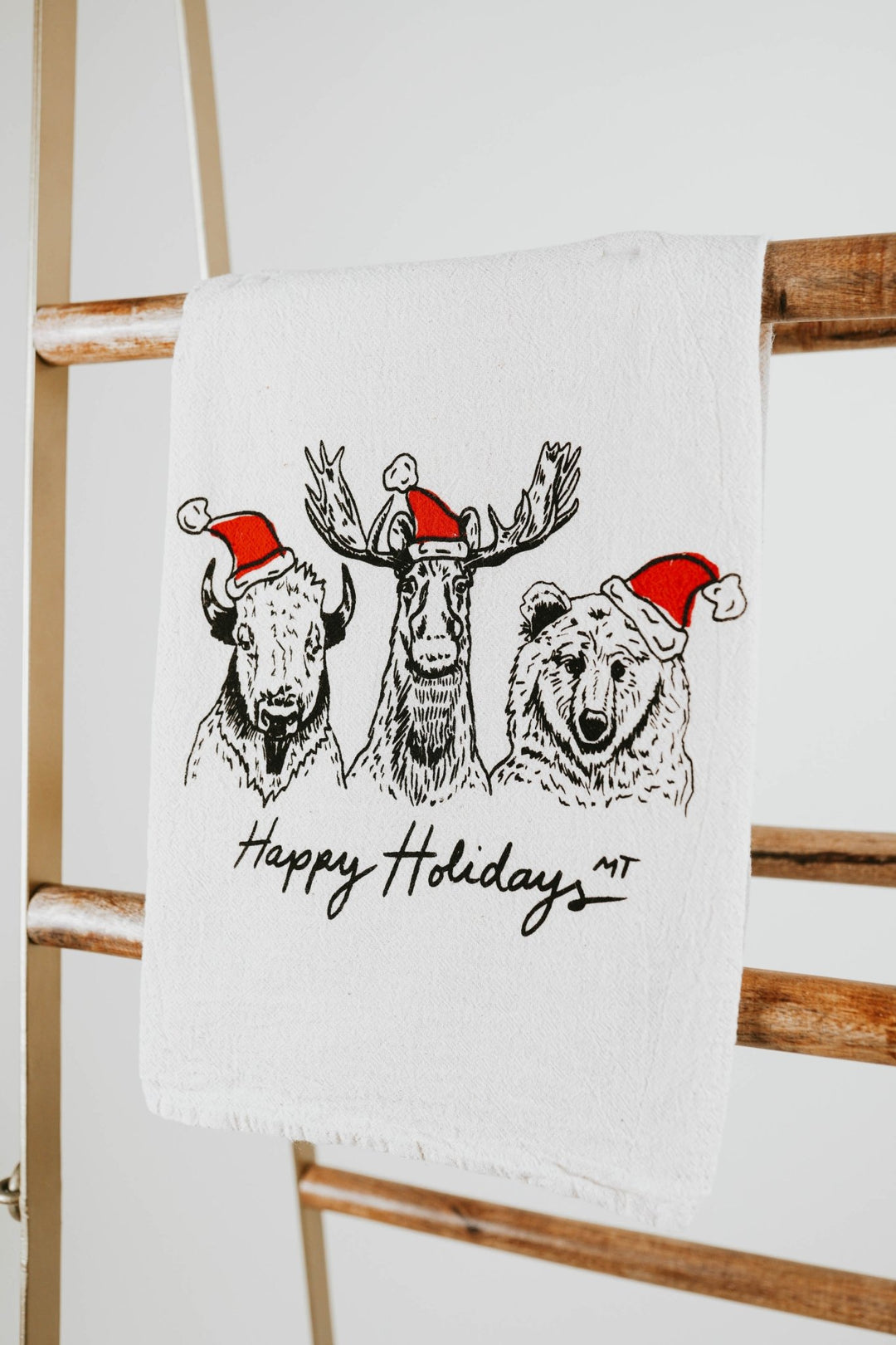 Happy Holidays Animals Dishtowel - Heyday
