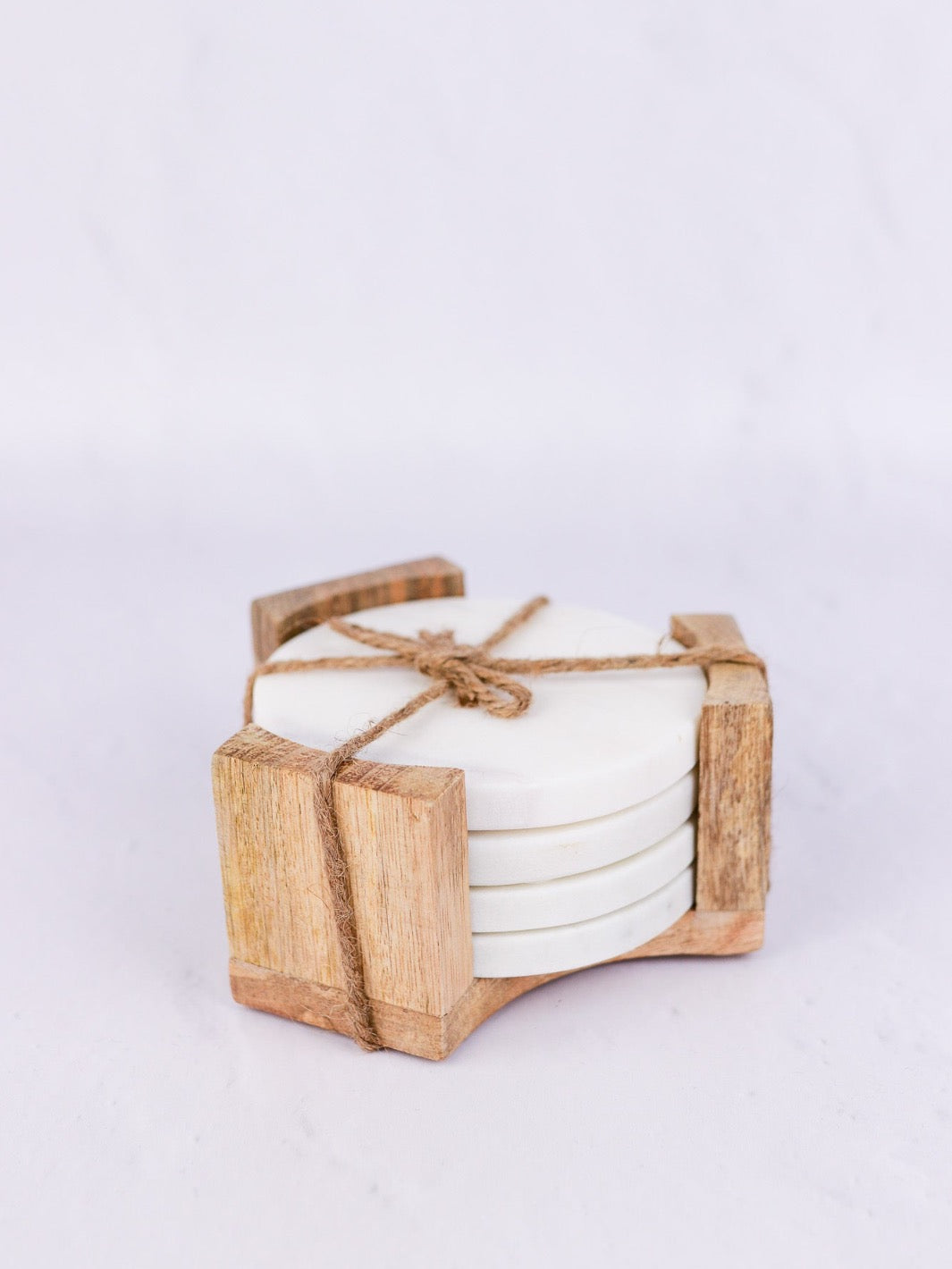 Marble Coaster + Wood Holder Set - Heyday