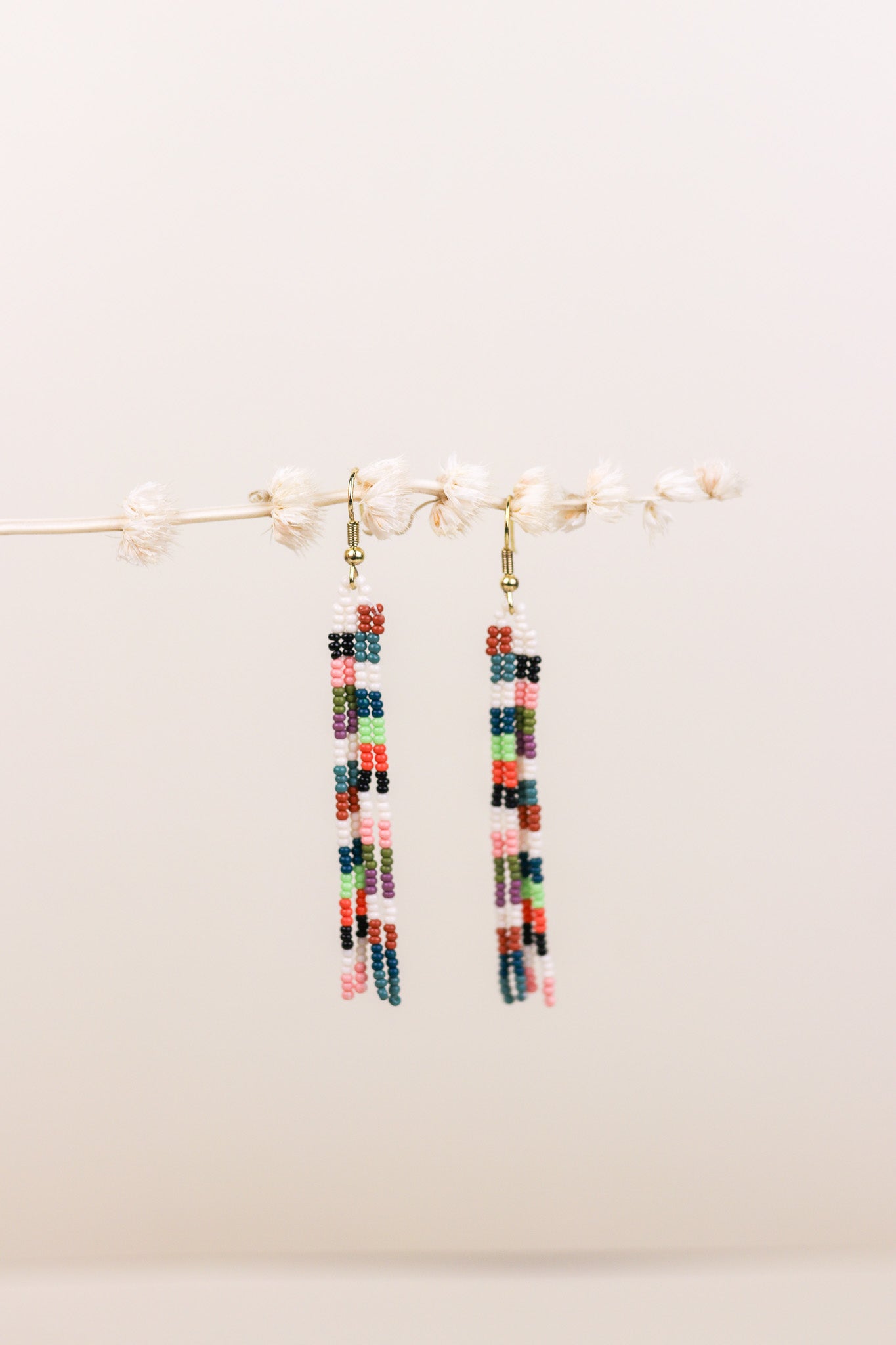 Colorful fringe earrings store