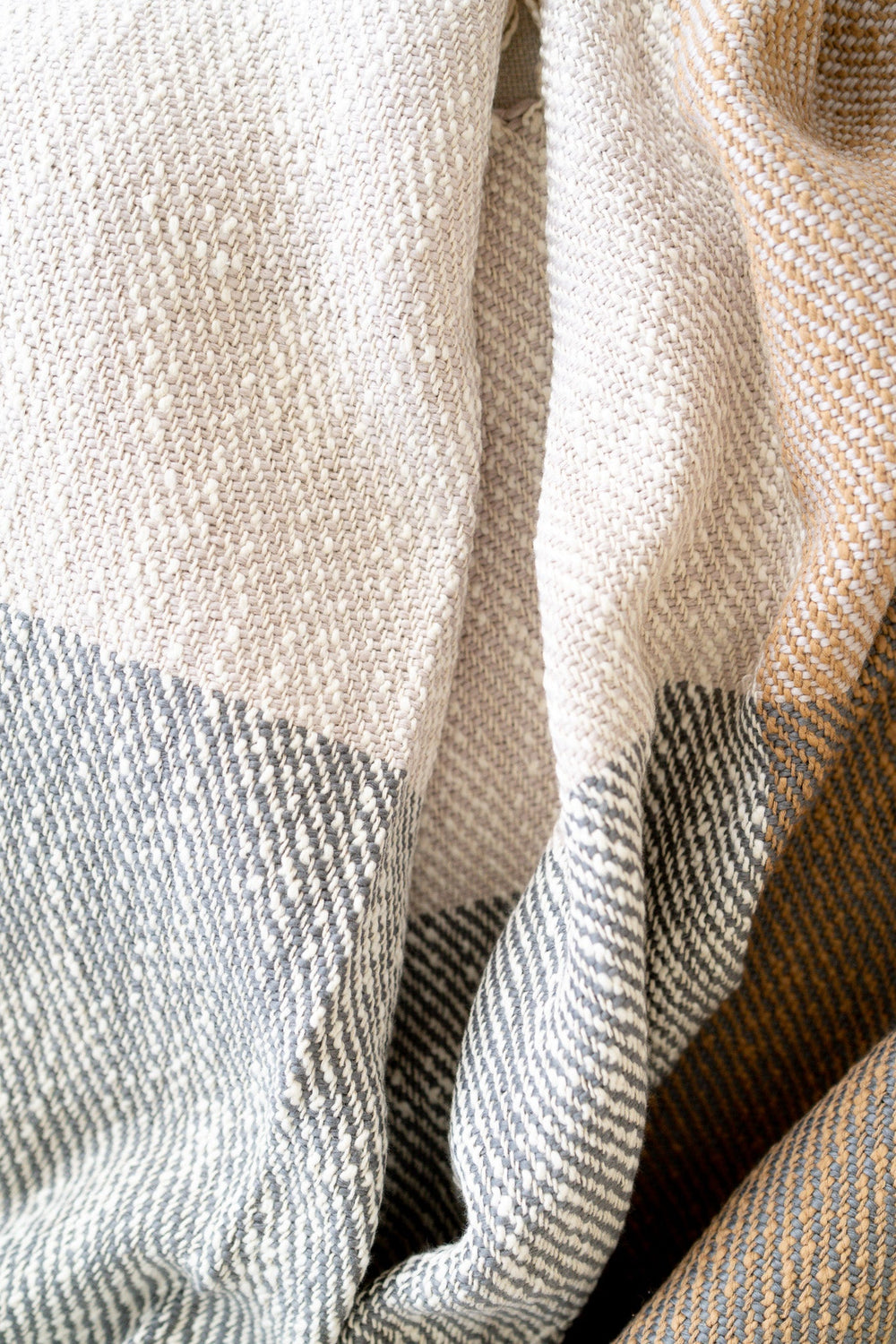 Neutral Color Block Woven Throw - Heyday