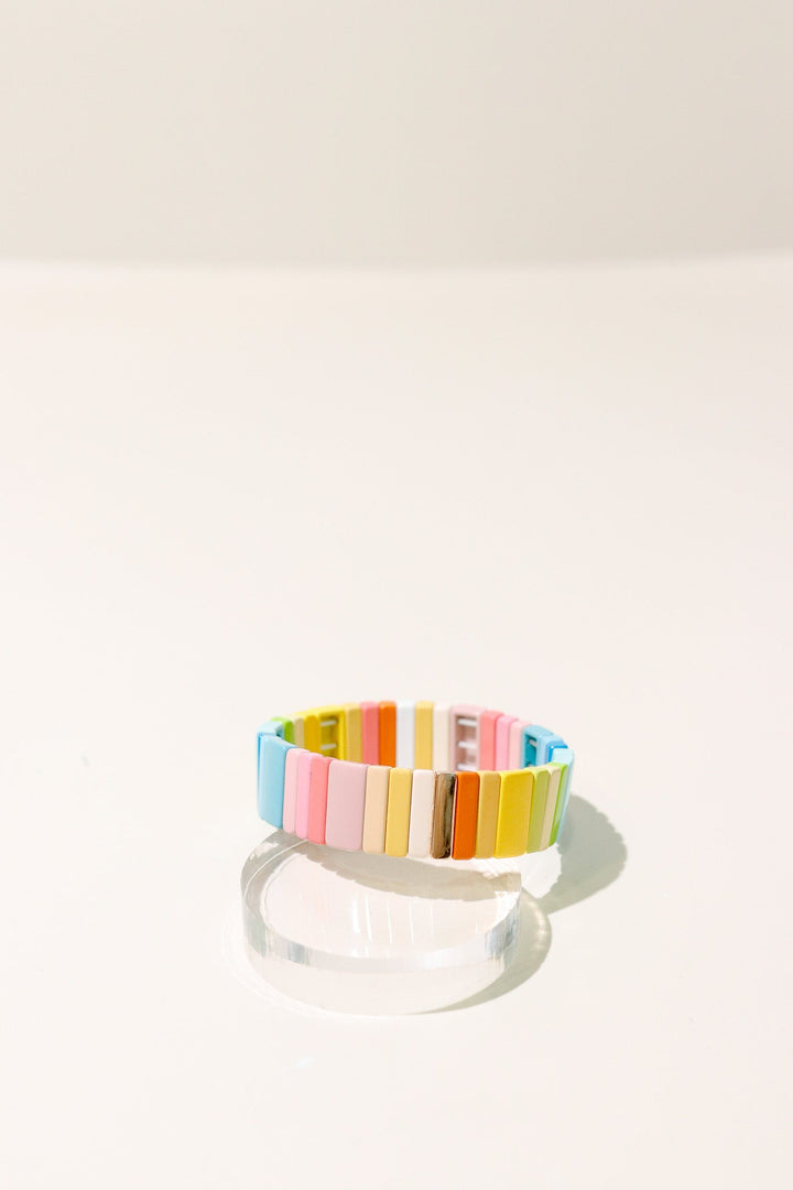 Pastel Rainbow Stretch Bracelet - Heyday