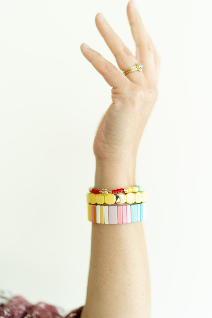 Pastel Rainbow Stretch Bracelet - Heyday