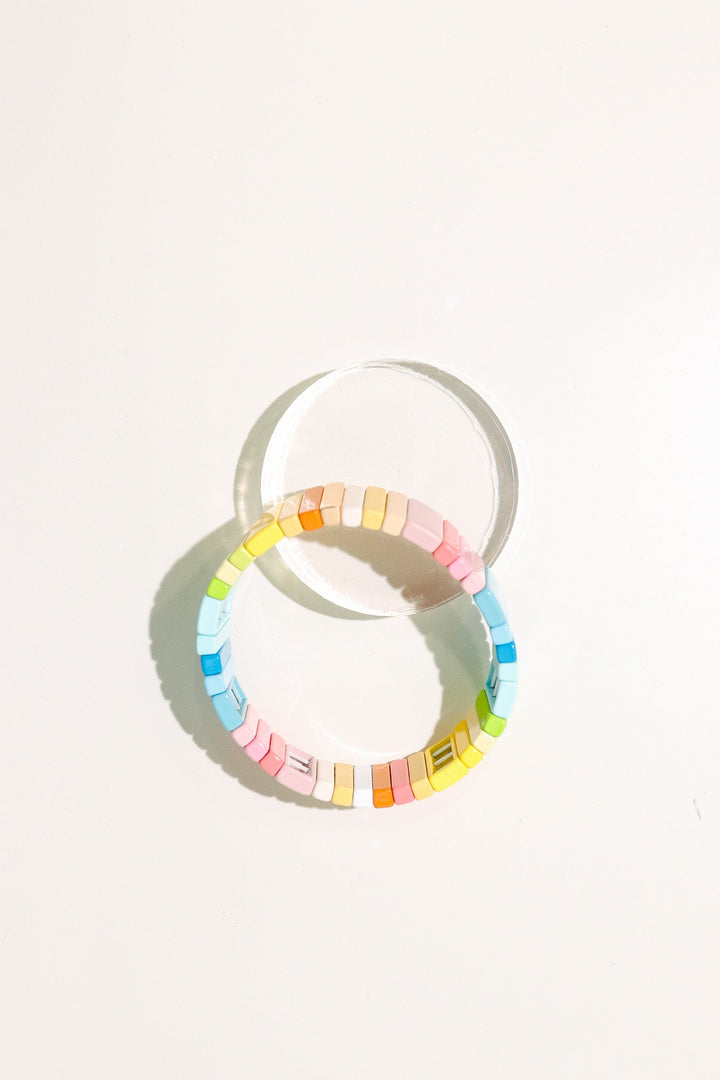 Pastel Rainbow Stretch Bracelet - Heyday