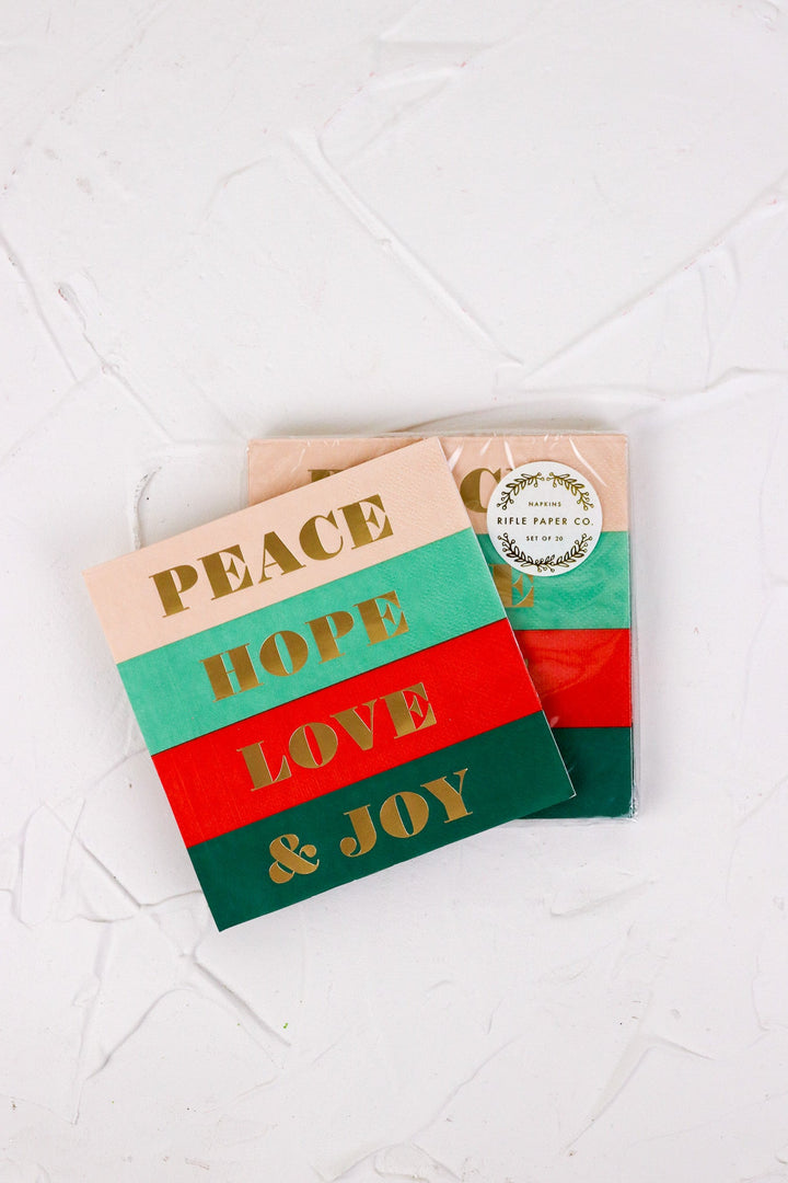 Peace + Joy Cocktail Napkins - Heyday