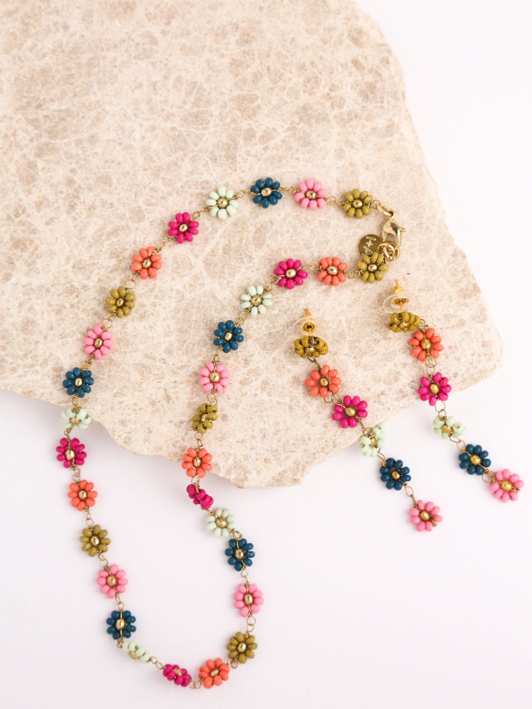 Rainbow Flower Necklace - Heyday