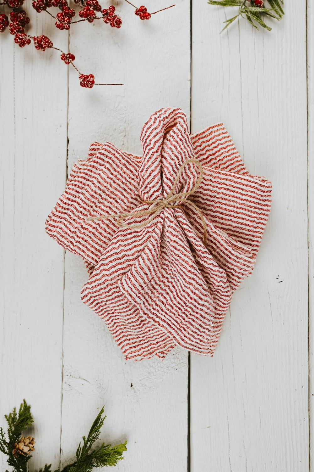 Red Striped Napkin Set - Heyday