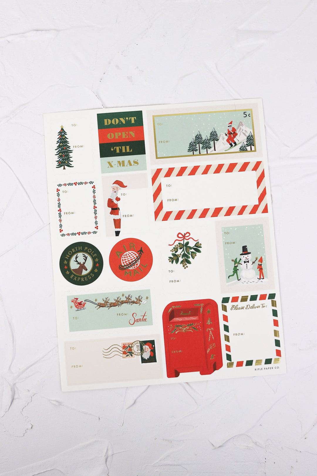 Santa's Workshop Gift Stickers + Labels - Heyday