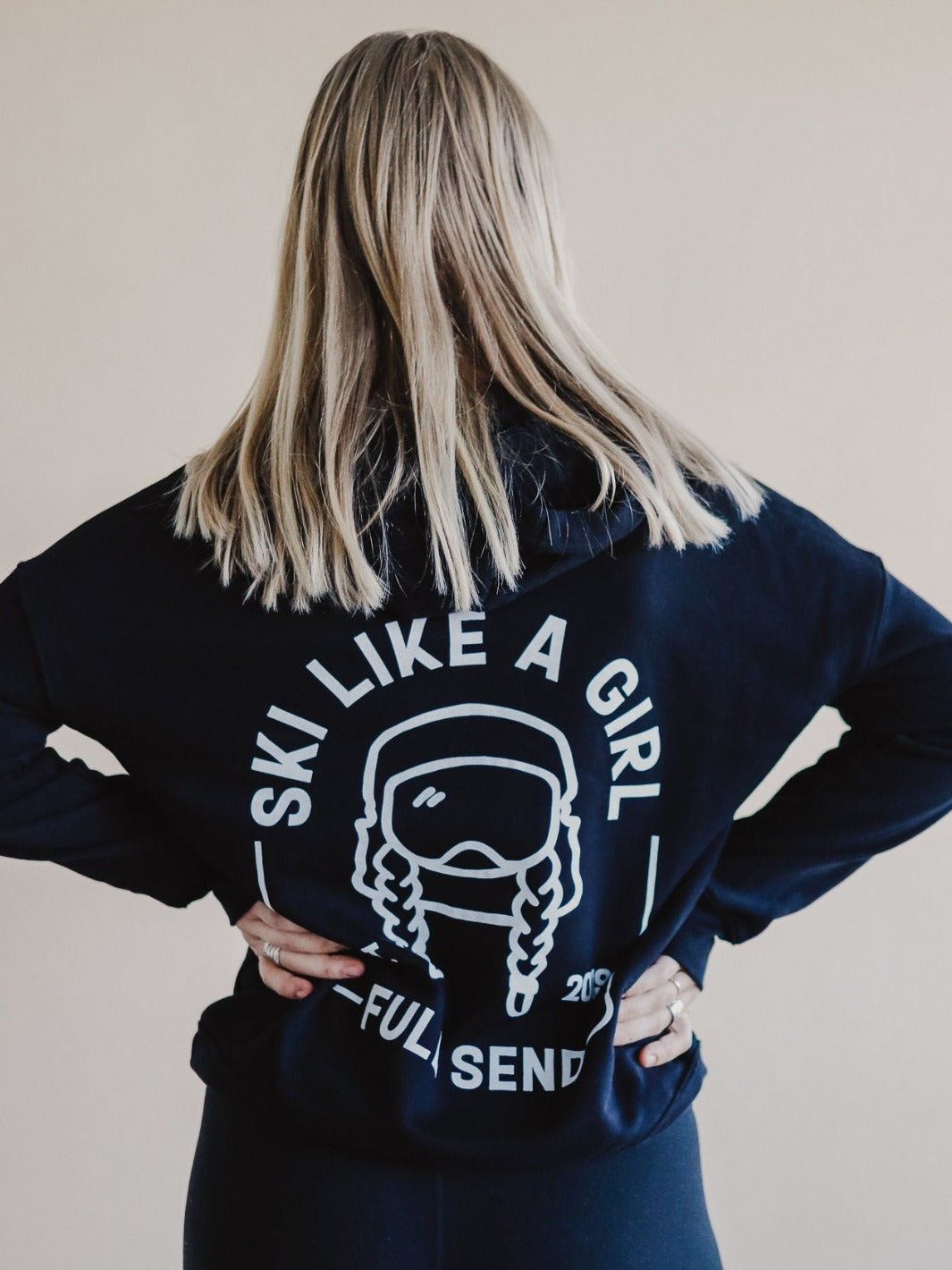 Ski Like a Girl Fleece Hoodie - Heyday Bozeman