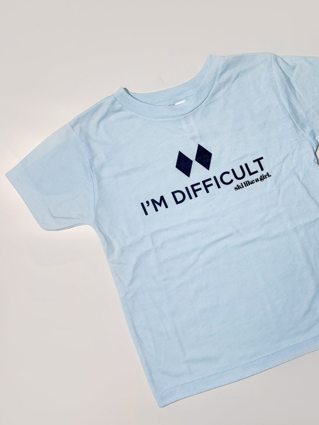 Ski Like a Girl Ice Blue I'm Difficult Toddler Tee - Heyday
