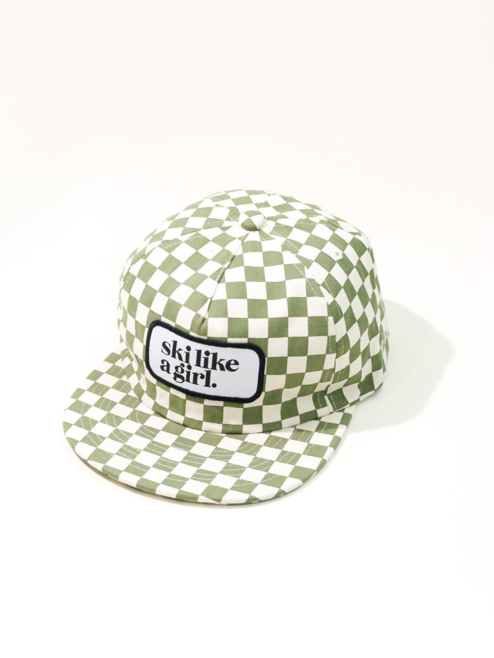 Ski Like a Girl Kids Cactus Checkerboard Hat - Heyday