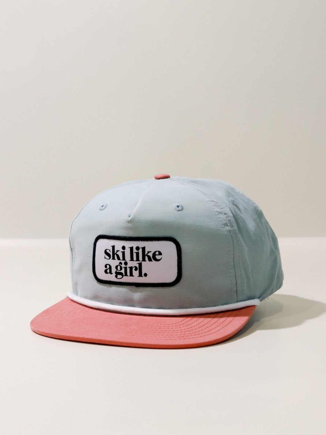 Ski Like a Girl Pink + Blue Patch Hat - Heyday
